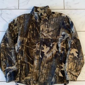Columbia camouflage fleece jacket men’s small